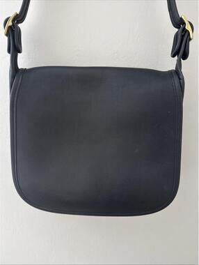 Vintage Women’s Coach 9170 Leather Flap Crossbody ShoulderBag Black USA